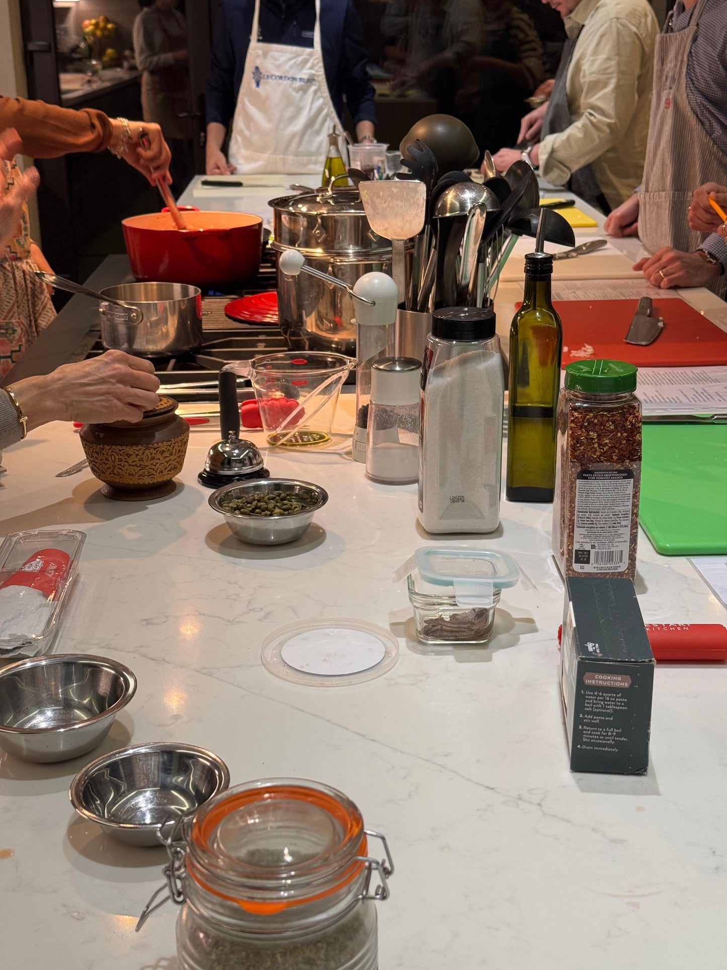 Clase de cocina en pareja